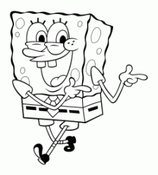 SpongeBobo cammina felice