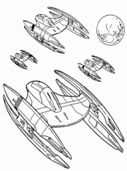 Una flotta di navi Vulture droid