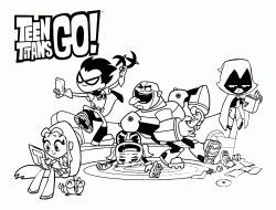 I Teen Titans Go mentre si rilassano