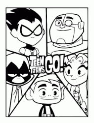 Un primo piano dei Teen Titans Go