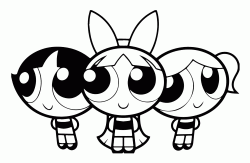 Disegno con le tre Powerpuff Girls, Lolly, Dolly e Molly