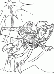Woody e Buzz Lightyear volano
