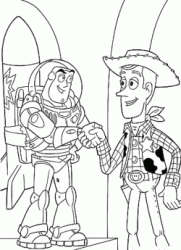Woody stringe la mano a Buzz Lightyear