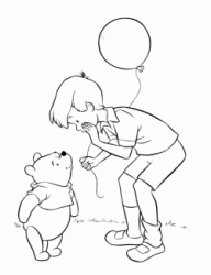 Christopher Robin parla con Winnie the Pooh