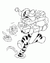 Tigro porta i regali di Natale