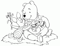 Winnie the Pooh e Pimpi raccolgono i fiori