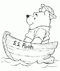 Winnie the Pooh in barca