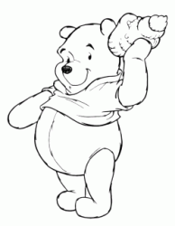 Winnie the Pooh sente il mare da una conchiglia