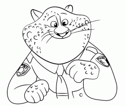 Il dolce ghepardo Benjamin Clawhauser con la sua uniforme